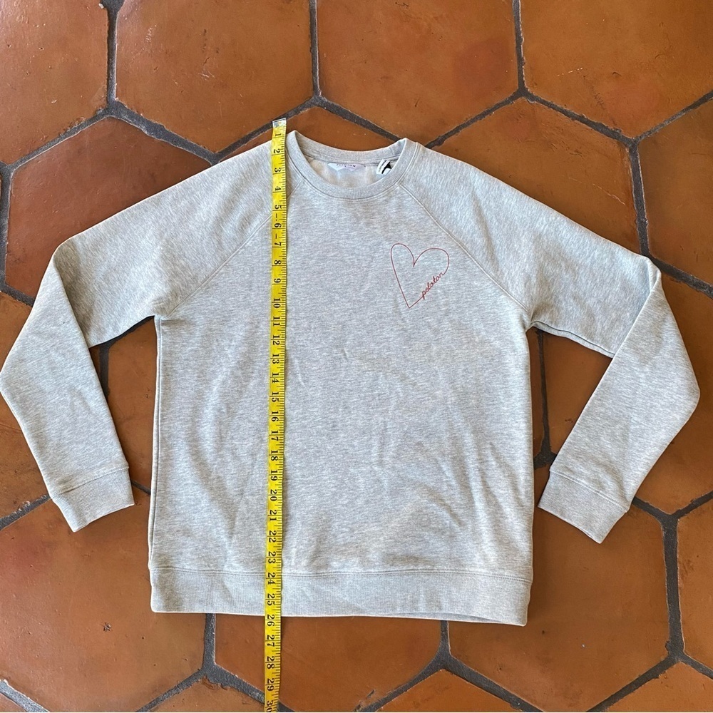 Peloton Sweatshirt Womens Small S Gray Pullover Crewneck Heart Ride Sweat Love - Picture 6 of 7